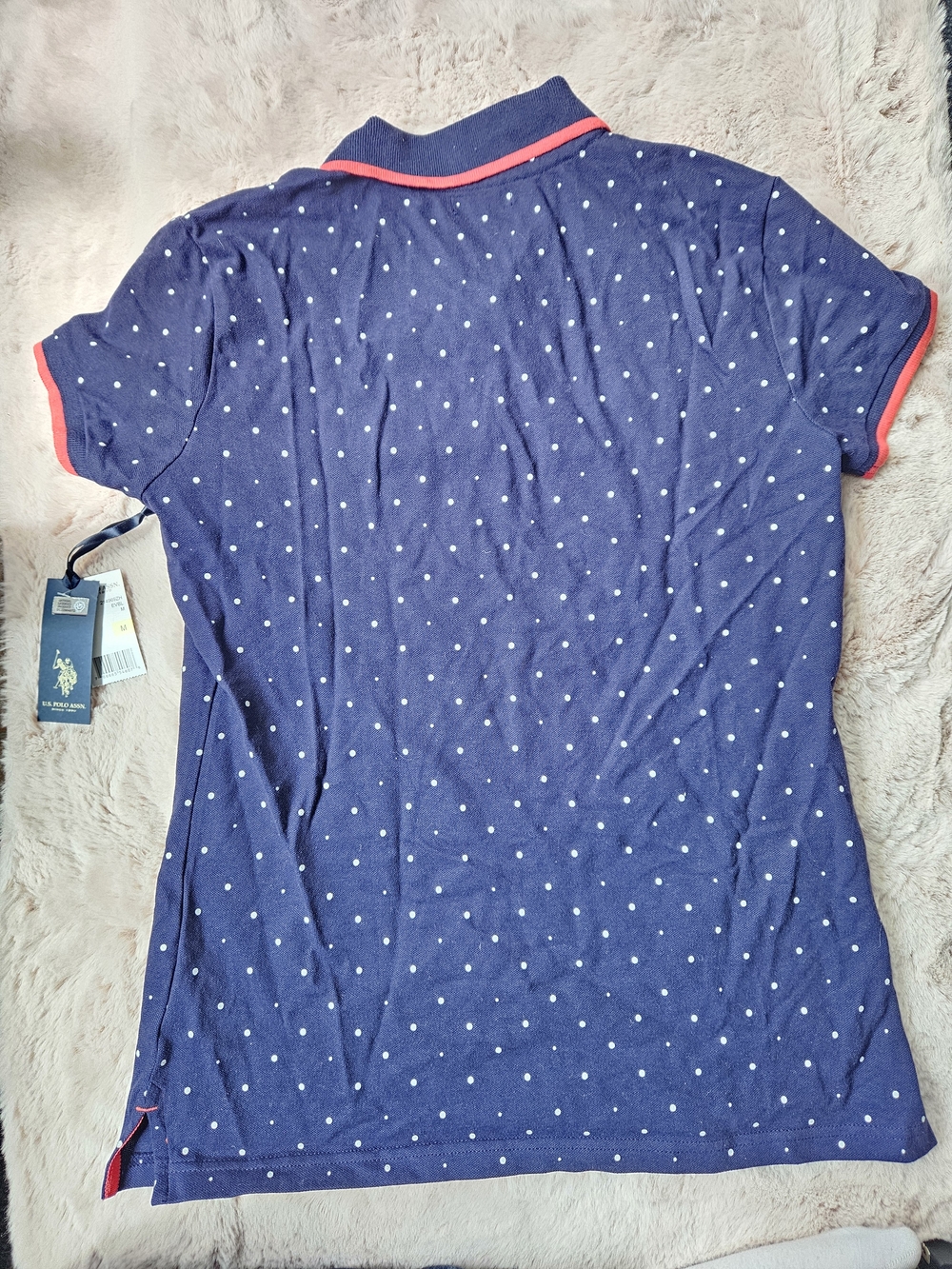 U.S. Polo Assn. Navy Polo with Red and White Trim - Picture 4 of 12